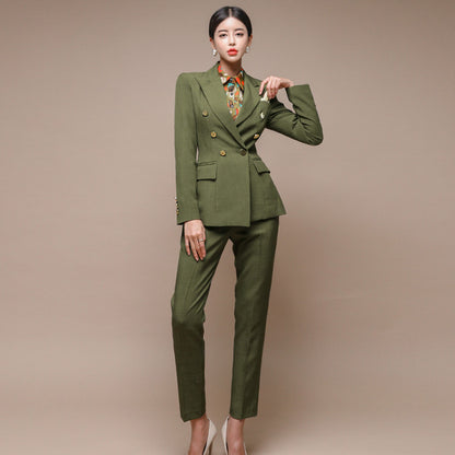 Women's Simple Straight-leg Pants Professional Suit Suit