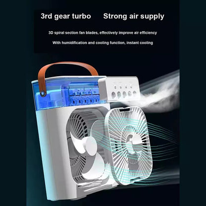 3 In 1 Air Humidifier Cooling USB Fan LED Night Light Water Mist Fun