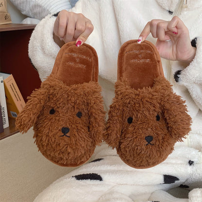 Pantuflas "Cachorro" de felpa cálidas para interiores