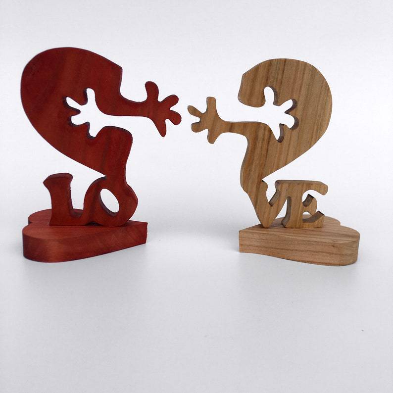 Wooden Heart Love Desktop Wooden Decoration