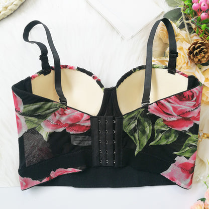 Rose Flower Sexy Hot Girl Camisole