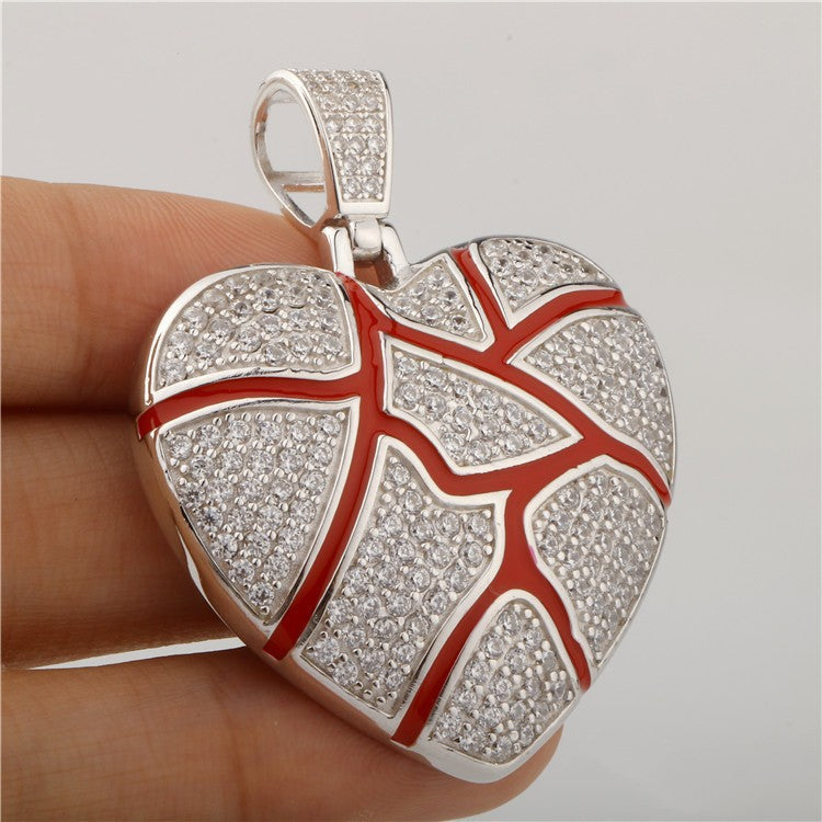 Colgante de Plata 925 con Circonitas en Forma de Corazón