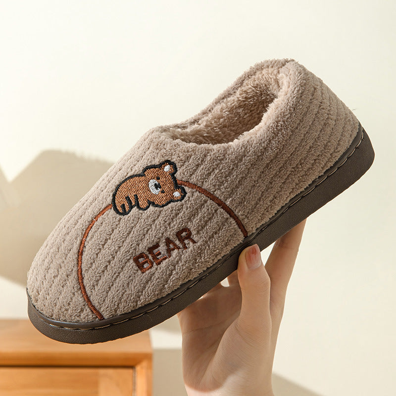 Zapatos de casa antideslizantes informales Bear Fuzzy