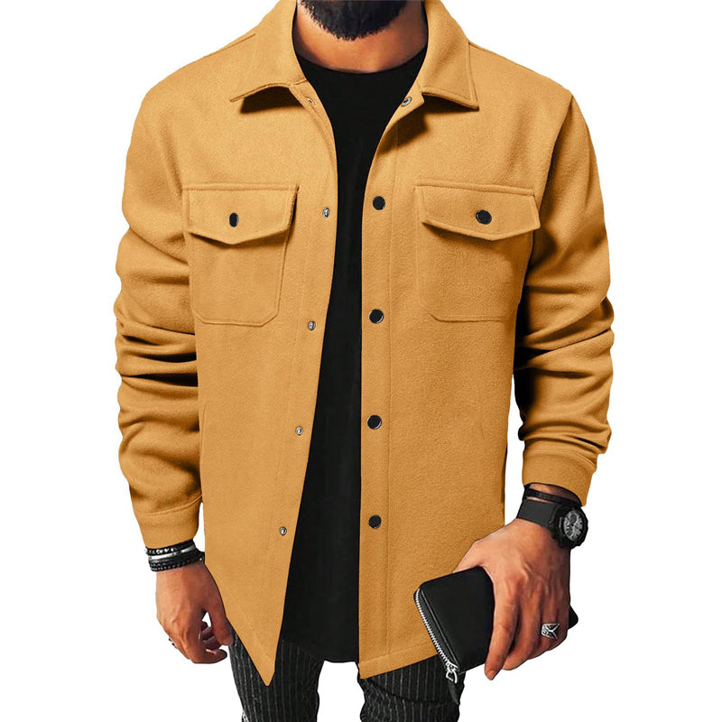 Casual Men's Brushed Shirt / Jacket