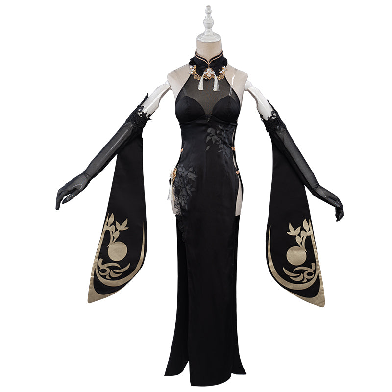 Beautiful and Elegant Asian Element Long Flowing Gown