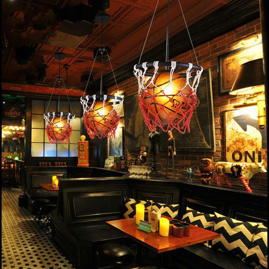 American Chandelier Retro Basketball Light Creative Restaurant Gymnasium