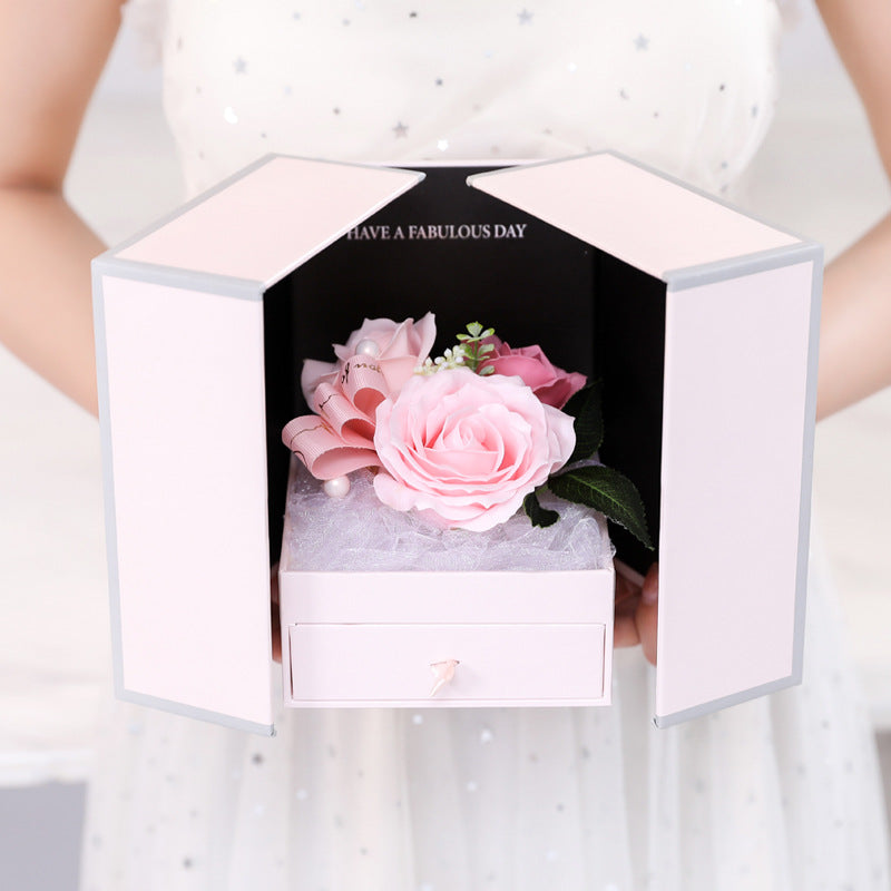 Valentine's Day Creative Roses Jewelry  Box