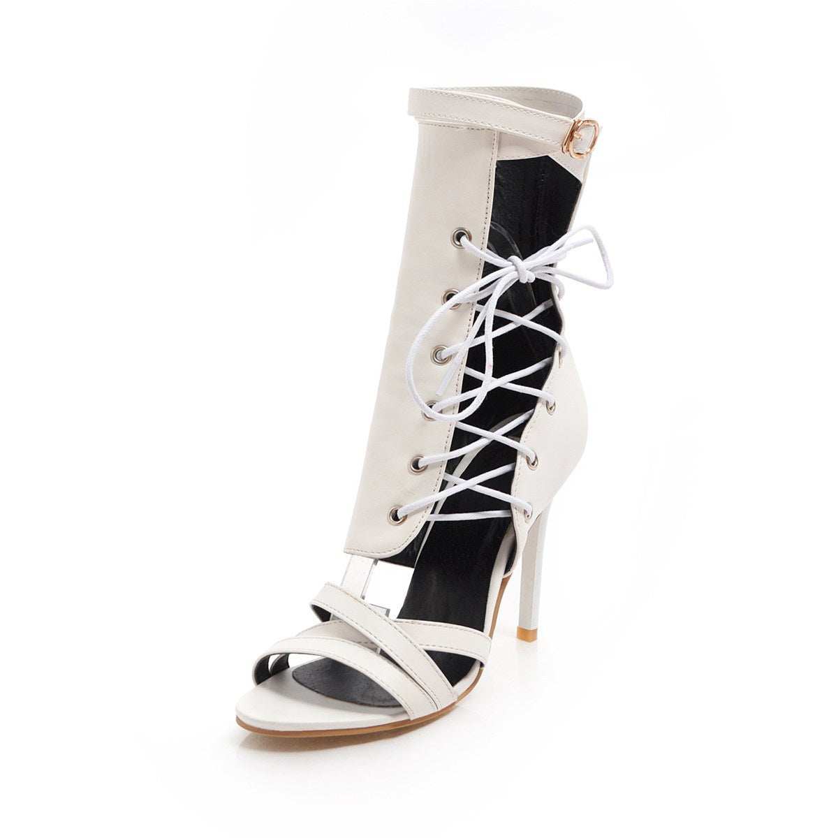 "Shredded" Style High Heel Boot