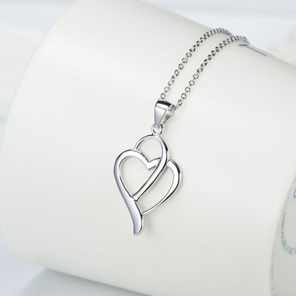 Heart Shape Pendant .925 Silver Necklace