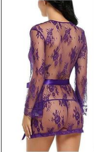 Revealing Lingerie Bathrobe/Nightdress Set