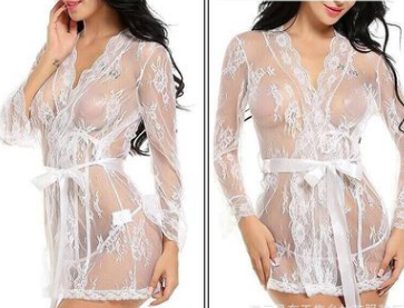 Revealing Lingerie Bathrobe/Nightdress Set