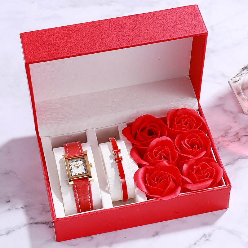 Set de regalo de reloj de mujer para el día de San Valentín