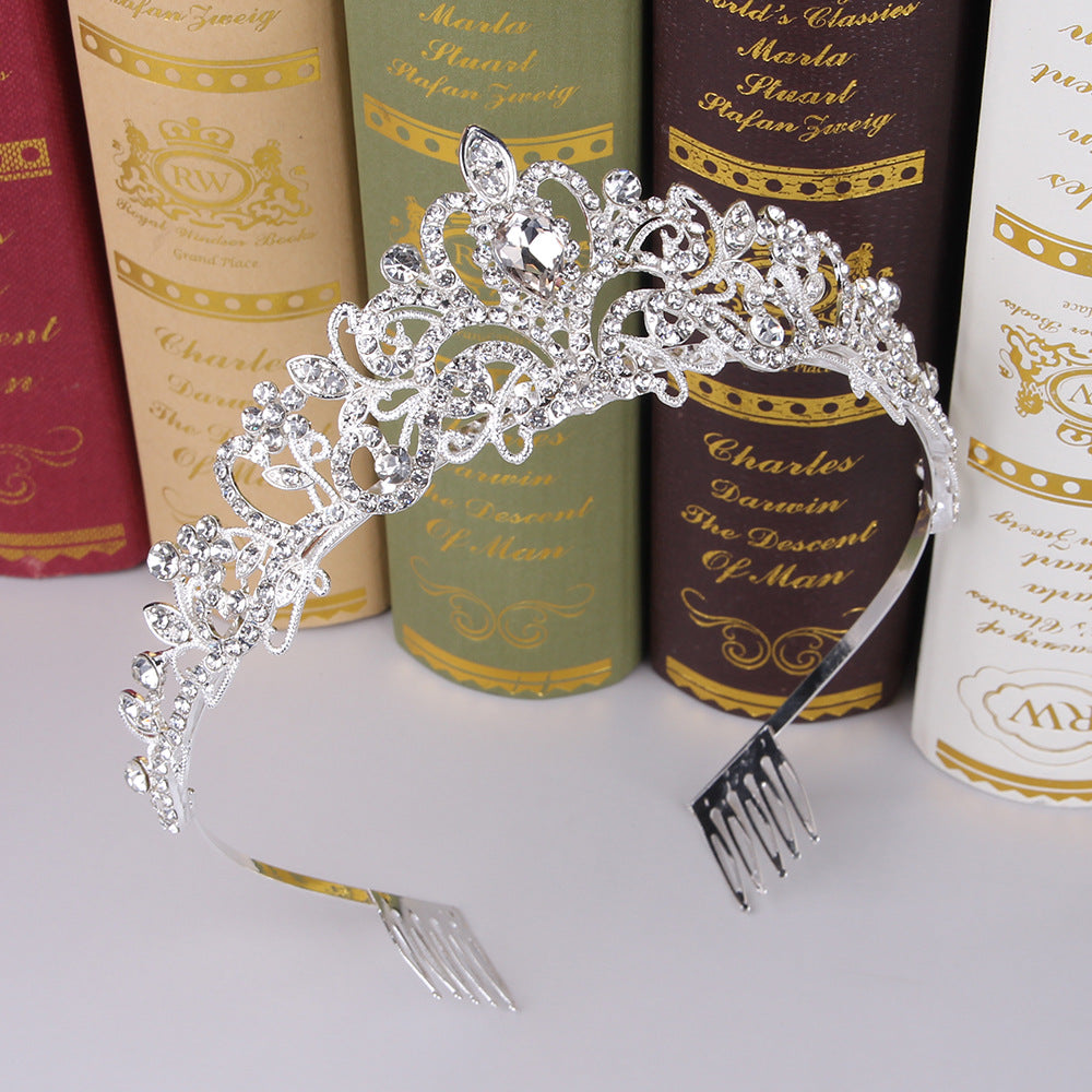 Corona de boda Nuevos accesorios para el cabello con diadema de diamantes de imitación