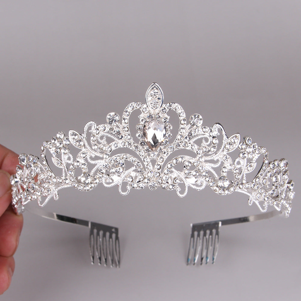 Corona de boda Nuevos accesorios para el cabello con diadema de diamantes de imitación