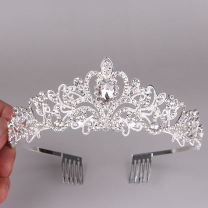 Corona de boda Nuevos accesorios para el cabello con diadema de diamantes de imitación