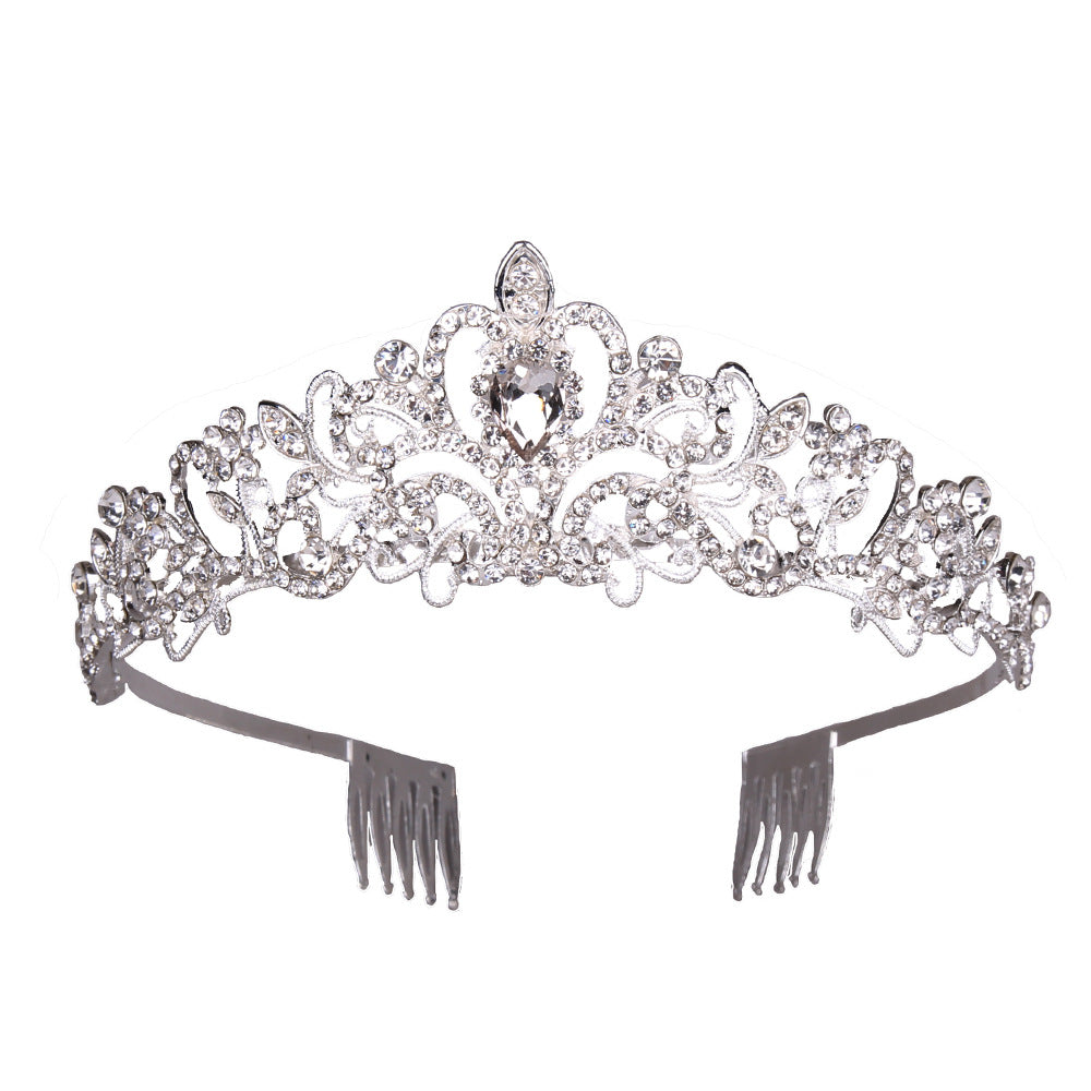 Corona de boda Nuevos accesorios para el cabello con diadema de diamantes de imitación