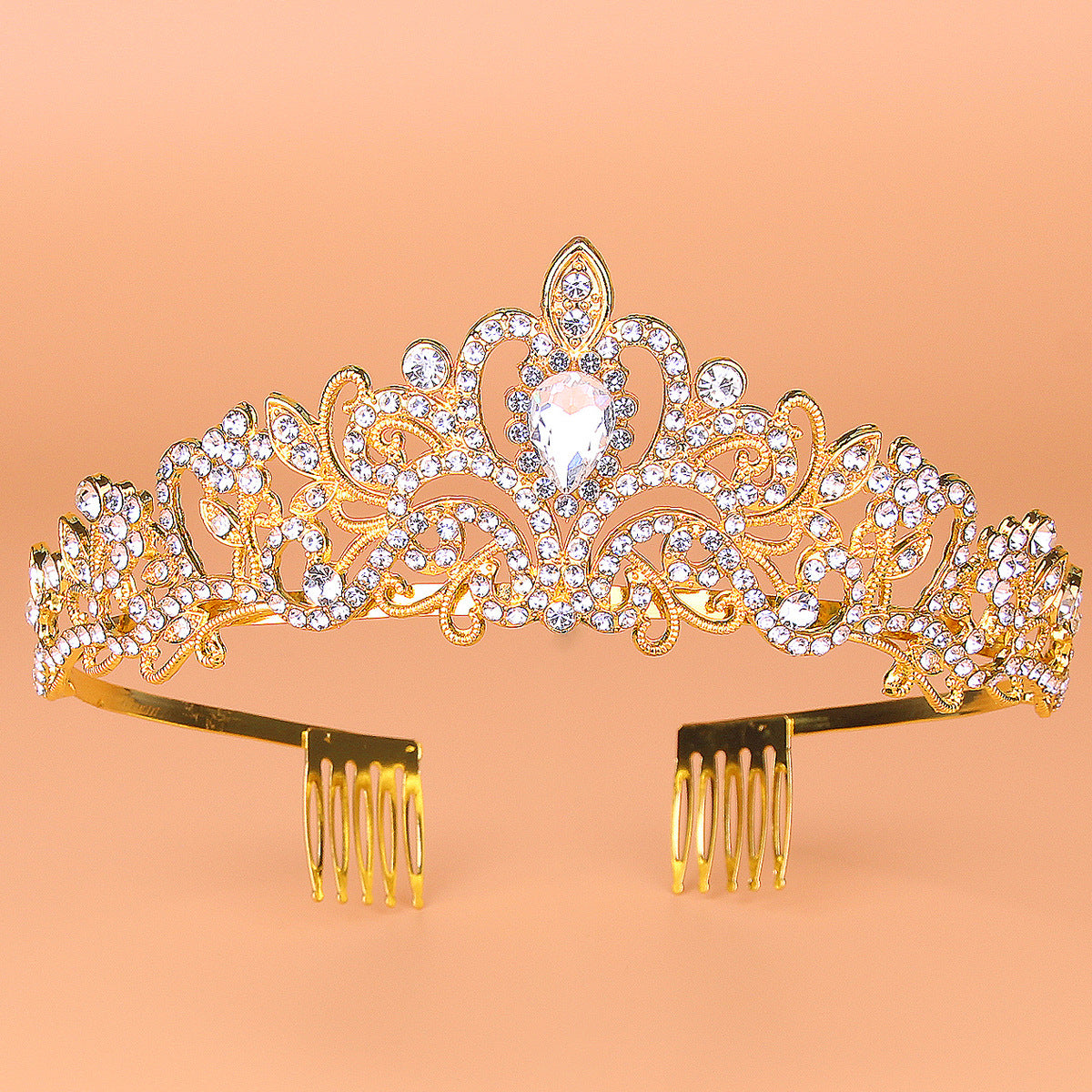 Corona de boda Nuevos accesorios para el cabello con diadema de diamantes de imitación