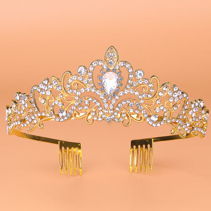 Corona de boda Nuevos accesorios para el cabello con diadema de diamantes de imitación