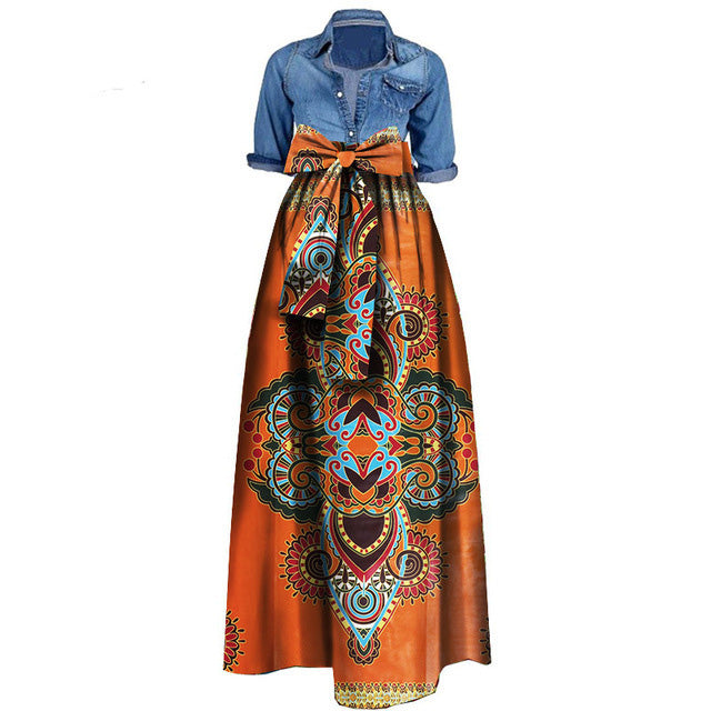 Nubian Print Cotton Printing Skirt