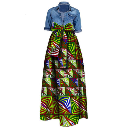 Nubian Print Cotton Printing Skirt