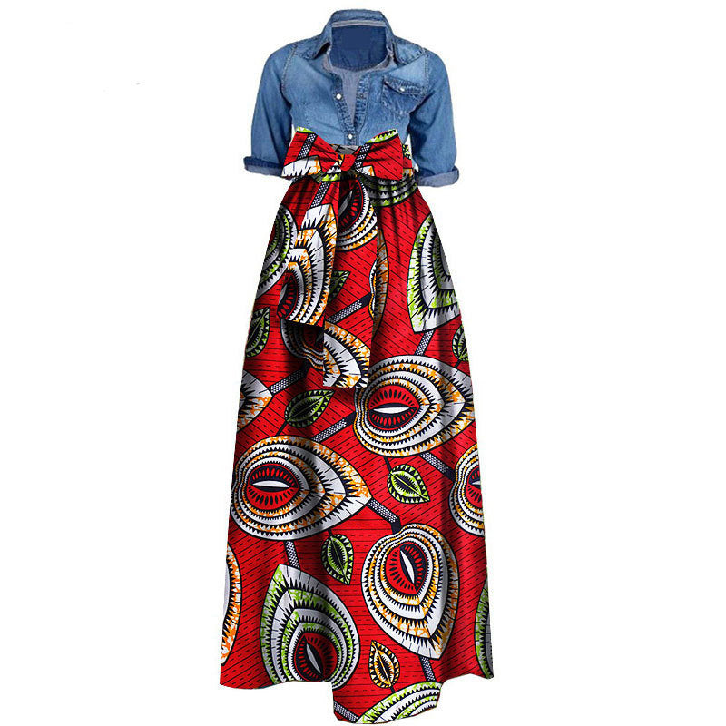 Nubian Print Cotton Printing Skirt