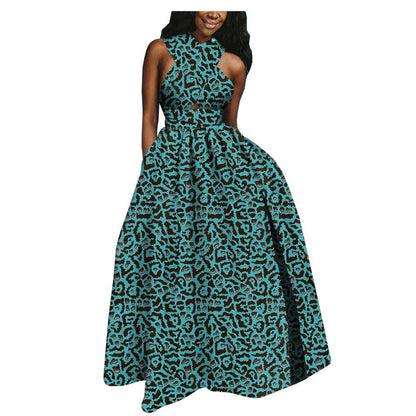 Amazon AliExpress Hot-Selling African Ethnic Cotton Batik Plus Size Dress