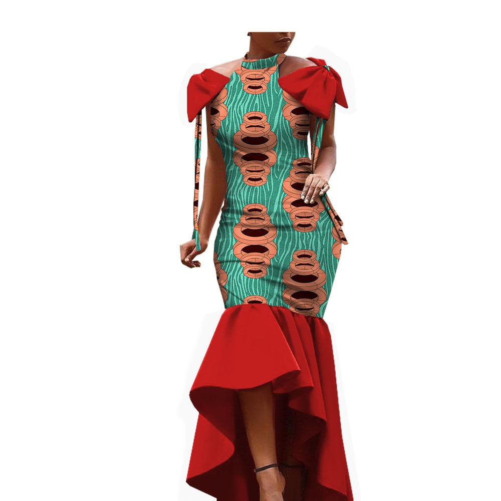 African Ethnic Cotton Batik Dress