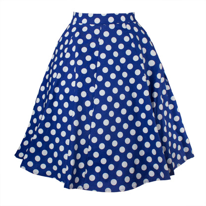Vintage  Polka Dot Mid-Skirt