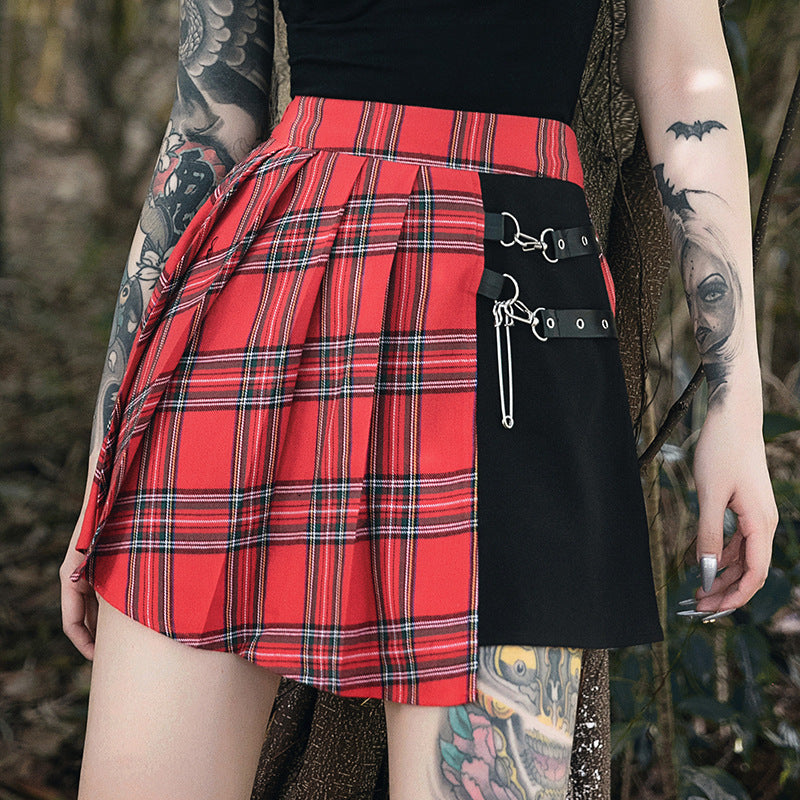 Gothic Pleated Short Skirt