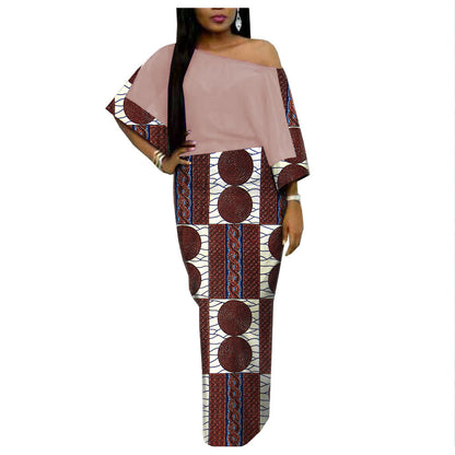 African Ethnic Printing Batik Cotton Plus Size Fashion Dress AFRIPRIDE 182509