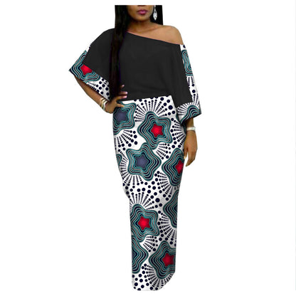 African Ethnic Printing Batik Cotton Plus Size Fashion Dress AFRIPRIDE 182509