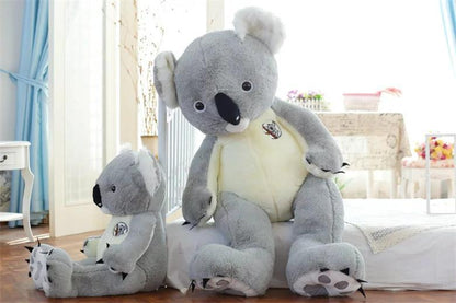 Enorme oso Koala de peluche de gran tamaño, muñecos suaves de Koala rellenos, almohada de animales de dibujos animados para niños y niñas, regalo de cumpleaños de San Valentín