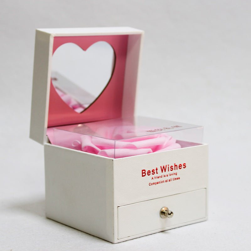 Creative Flip Jewelry Preserved Flower Box