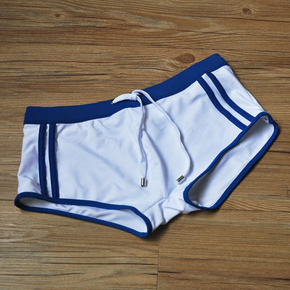 White Boxer Swimming Trunks