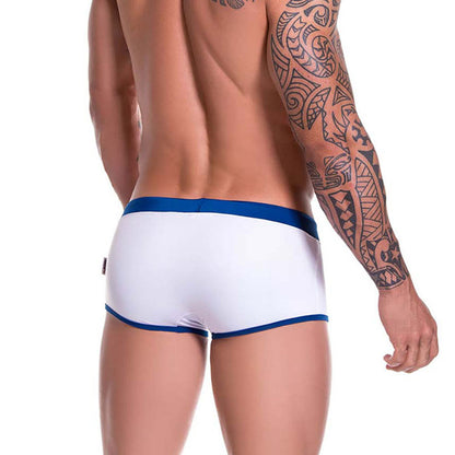 White Boxer Swimming Trunks