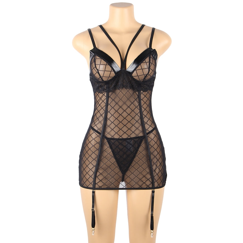 Luscious Lingerie Mesh Outfit (M-5XL)