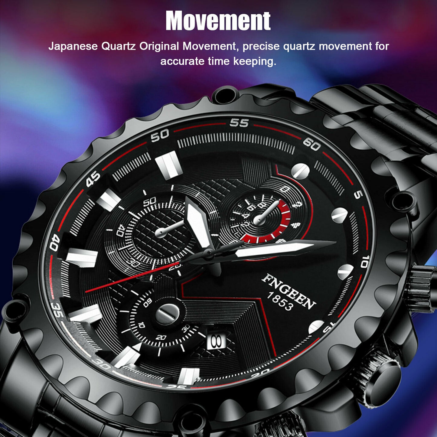 Reloj de pulsera resistente al agua para hombre, clásico, de acero inoxidable, luminoso, de cuarzo, de lujo