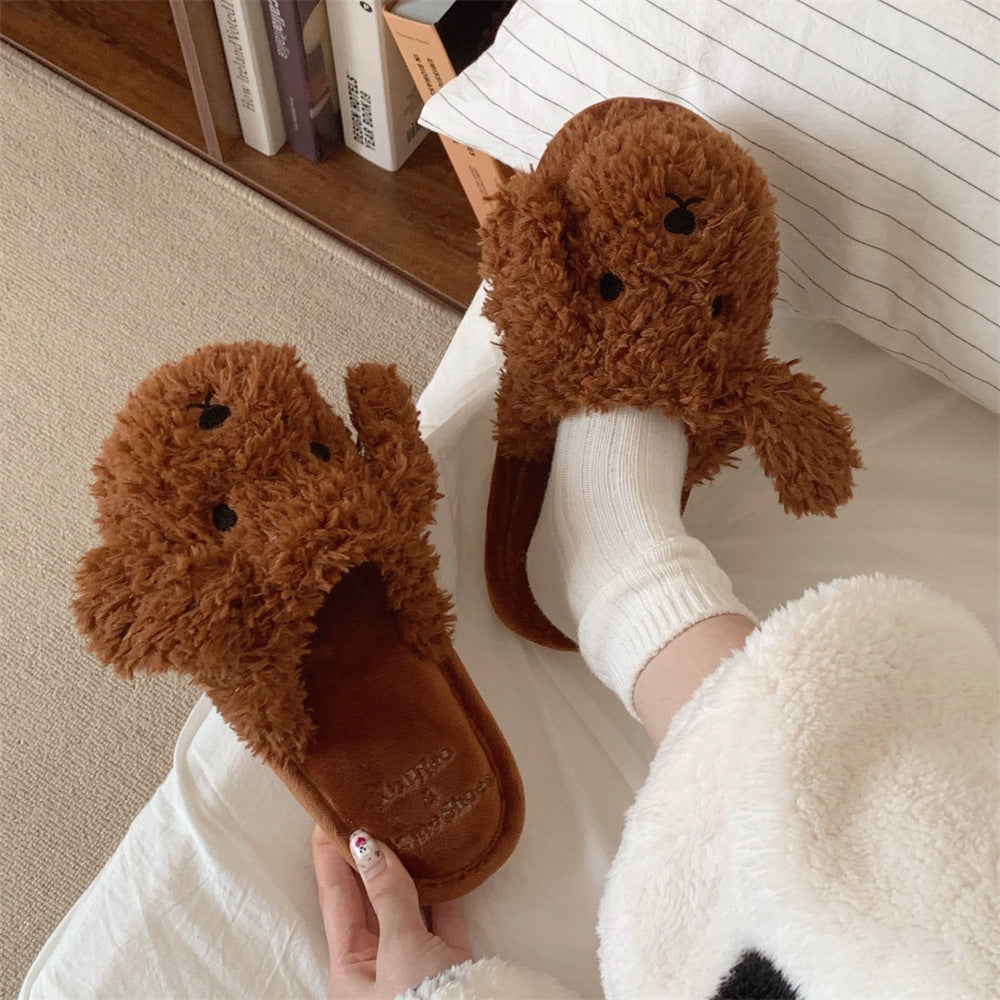 Indoor Warm Plush  "Puppy" Slippers