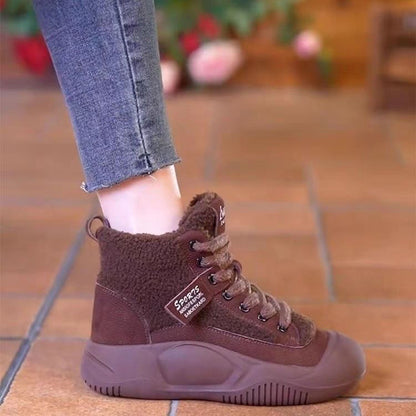 Botas de nieve para mujer invierno forro polar acolchado cálido mantenimiento