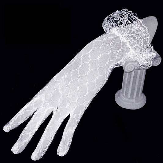 ON SALE!!! 50% OFF!!! All White Traditional Wedding Gloves