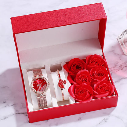 Set de regalo de reloj de mujer para el día de San Valentín