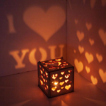 Creative Valentine's Day Projection Wooden Box