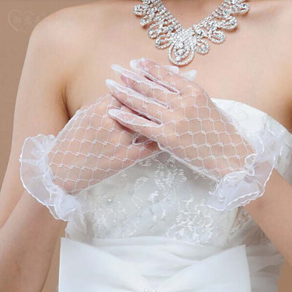 ¡¡¡EN VENTA!!! ¡¡¡50% REBAJADO!!! Todos los guantes de boda tradicionales blancos