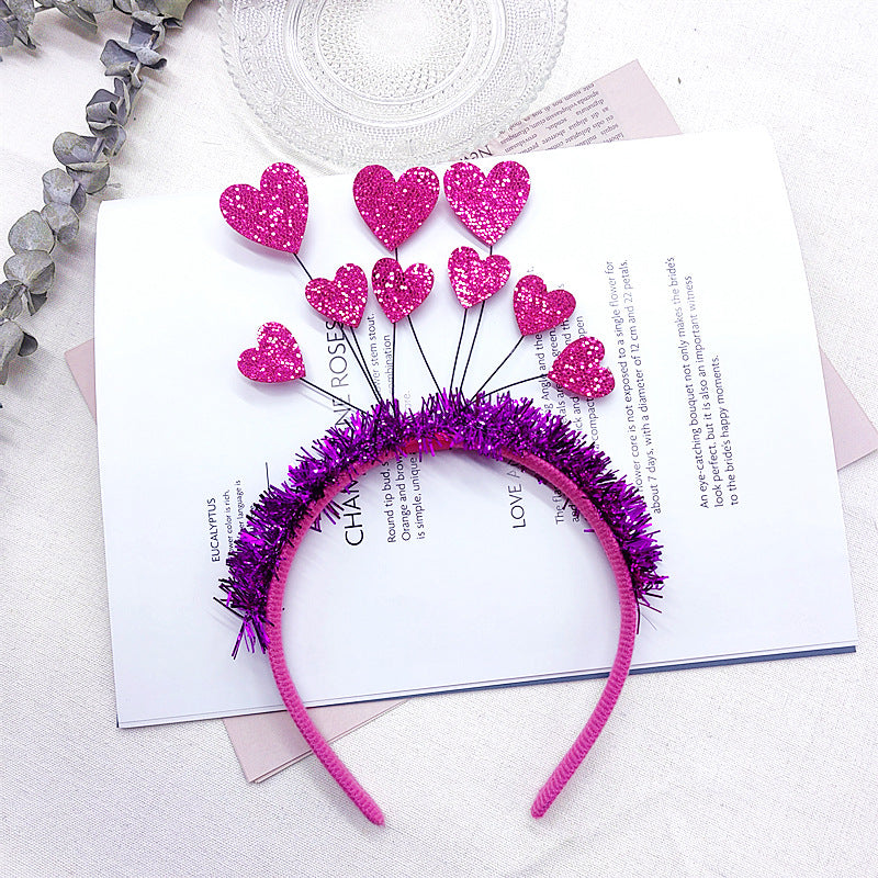 Valentine's Day Red Peach Heart Headband