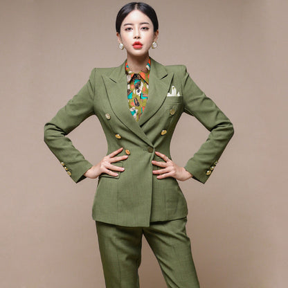 Women's Simple Straight-leg Pants Professional Suit Suit