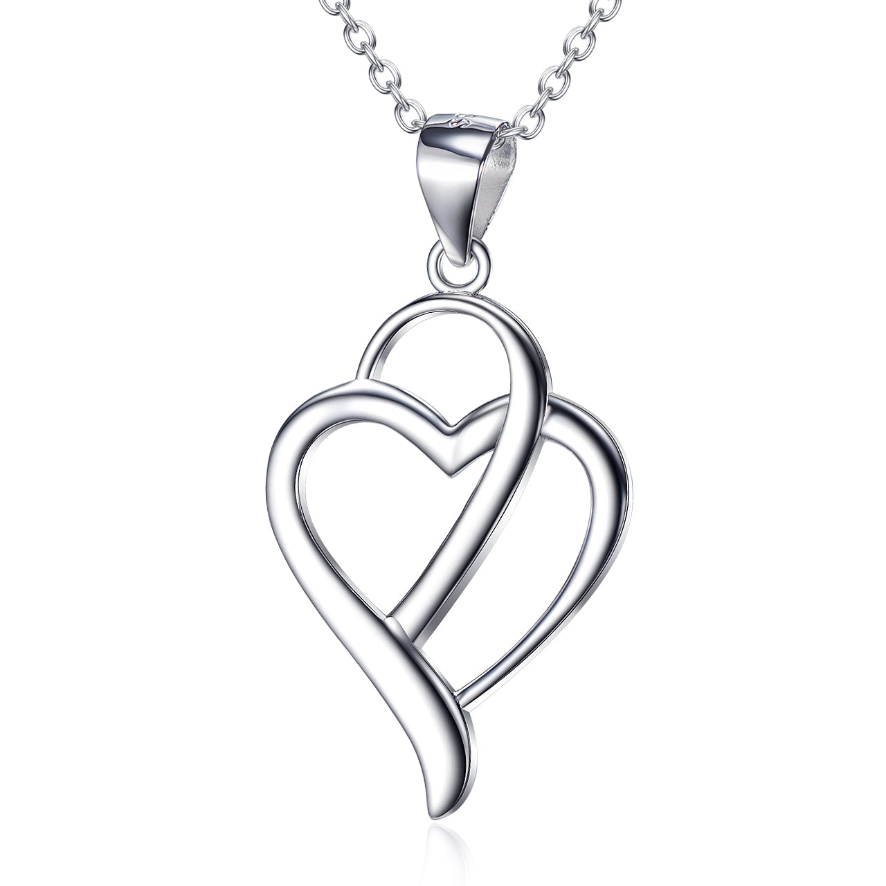 Heart Shape Pendant .925 Silver Necklace