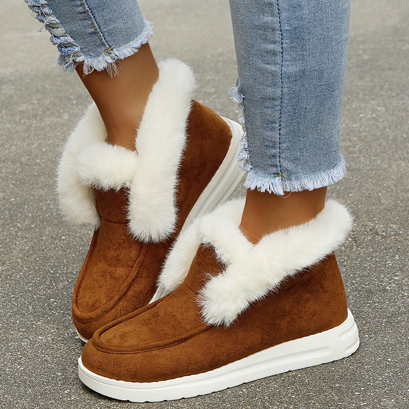 Warm Plush Fur Ankle Boots Women