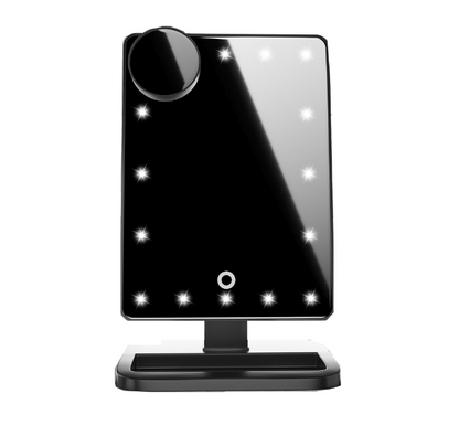 Touch Screen Makeup Mirror W/20 LED Light Bluetooth Music Speaker