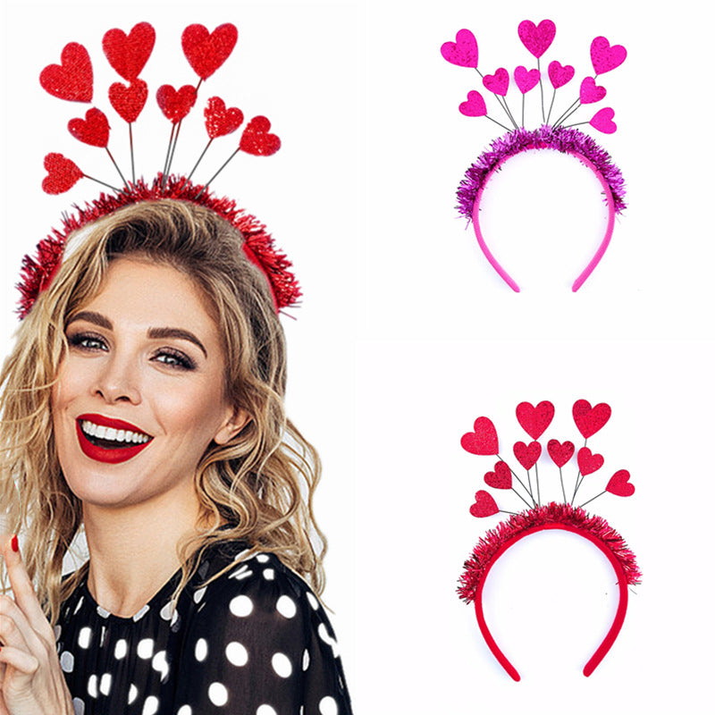 Valentine's Day Red Peach Heart Headband