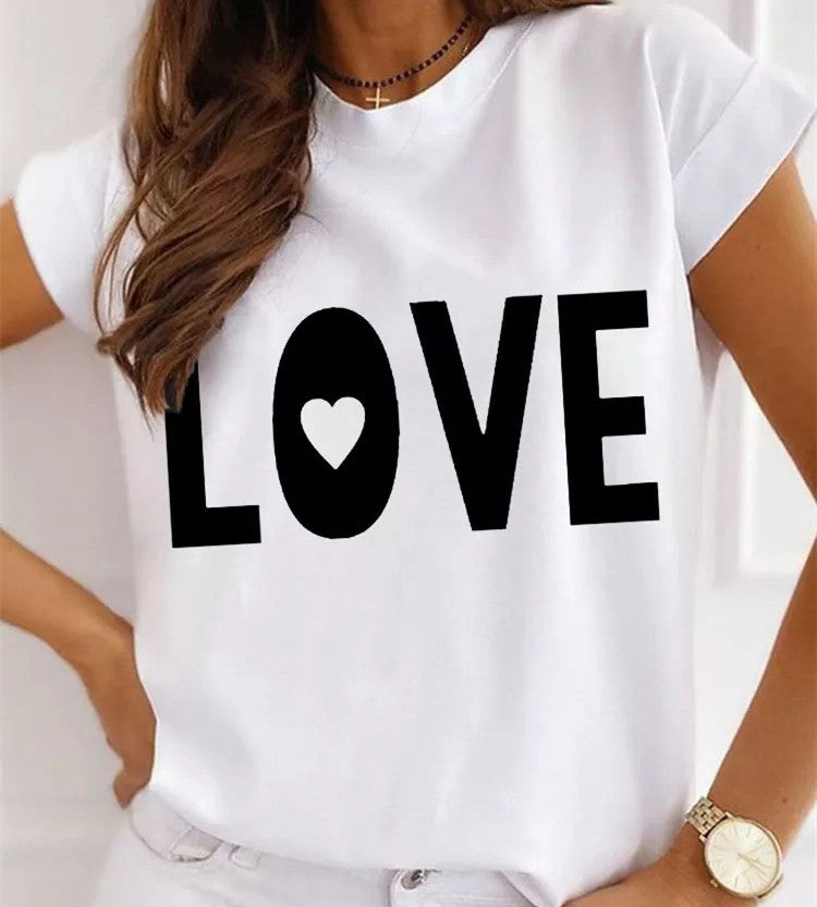 Valentine's Day T Shirt Print Casual